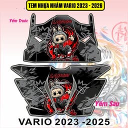Tem Dán Nhựa Nhám Vario 125 2023-2025  Mẫu Labubu Hót Nhất Mới Nhất Cực Chất Decal 3lớp 2