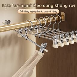 𝐅𝐔𝐑𝐍𝐈𝐒𝐇 𝐅𝐈𝐄𝐒𝐓𝐀 Móc Áo Có thể chỉnh Lực kẹp mạnh Không Treo Áo để lại hằn Chống ăn mòn chống gỉ Đồ móc phơi đồ dày dặn 2