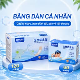 Băng keo cá nhân hộp 120 miếng – Dạng miếng rời tiện dụng, màng dán mỏng, dùng mọi lúc cần 1