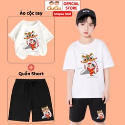 Bộ Đồ Hình Múa Lân Trung Thu Tết Đoàn Viên Cho Bé Trai Bé Gái  CIUCIU KID Vải Cotton Mềm Thoáng Mát 7