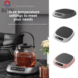 Máy hâm nóng cốc cà phê RGFV, Chức năng hẹn giờ 3 cài đặt nhiệt độ Máy sưởi cốc để bàn, Bộ điều nhiệt chạy bằng USB chạy bằng điện Coaster Tự động tắt cốc Tấm sưởi ấm văn phòng / Sử dụng tại nhà 1