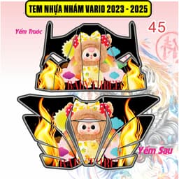 tem vario tem dán yếm đen nhựa nhám vario 125 2023 - 2025 mẫu mới 5