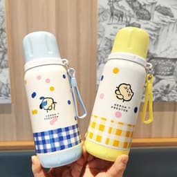 Bình Giữ Nhiệt Dễ Thương Hình Cún Siêu Đáng Yêu Kèm Nắp Làm Cốc 500ML Inox 316 Siu Đẹp 6