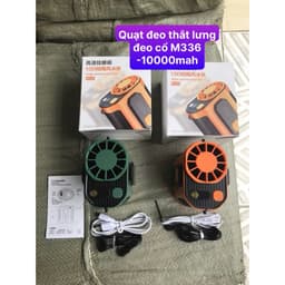 Quạt Đeo Thắt Lưng F83 – 100 Cấp Độ Gió, Pin 10000mAh, Có Đèn Pin,Quạt kẹp áo Làm Mát Mạnh Cả Ngày 8