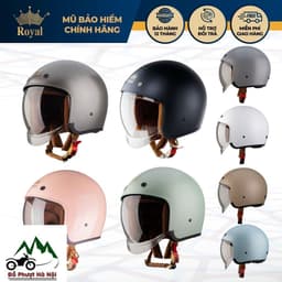Mũ bảo hiểm 3/4 Royal m139 chính hãng kính âm thời trang cho nam và nữ đi xe máy 1