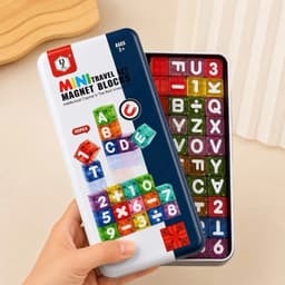 Đồ Chơi Nam Châm Xếp Hình Block Chữ Cái Và Chữ Số 40 Chi Tiết Kèm Hộp Thiếc – Bộ Đồ Chơi Giáo Dục STEM Thông Minh Cho Bé 4