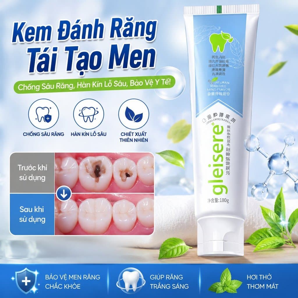 Kem Đánh Răng Phục Hồi/Tái Tạo Men Răng, Phục Hồi Sâu Răng/Bảo Vệ Nướu