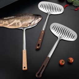 Xẻng inox lật cá rán nguyên con chuyên dụng cho nhà bếp cao cấp, dụng cụ lật cá nguyên con 3