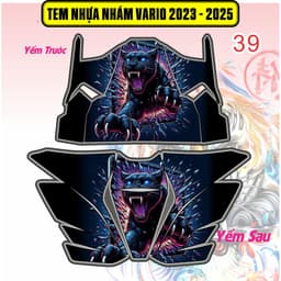 tem vario tem dán yếm đen nhựa nhám vario 125 2023 - 2025 nhiều mẫu 5