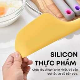 Thìa Silicon Chịu Nhiệt 34cm KOOBEE – Vá Silicon Đa Năng, Thìa Trộn Bột, Phết Kem Bánh, Dụng Cụ Làm Bánh| 326 3
