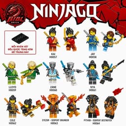 [CÓ SẴN][IN LƯNG][2 Mặt]Mô Hình Nhân Vật Ninjago Có Tóc- Lắp Ghép Ninjago Core Evo-Mãng Xà Sepentine 1