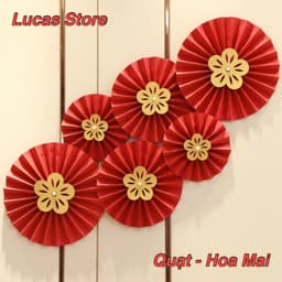 Set Quạt Trang Trí Trung Thu, Tết Cổ Truyền - Set 6 Quạt + Mặt Tết Trung Thu shop Tuấn Bạch sỉ lẻ 5