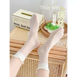 Combo 10 đôi tất trắng ren lưới nữ mùa hè siêu mỏng – mềm mại, thoáng khí, kiểu dáng xinh 8