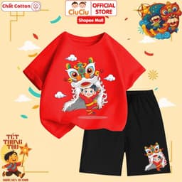 Bộ Đồ Hình Múa Lân Trung Thu Tết Đoàn Viên Cho Bé Trai Bé Gái  CIUCIU KID Vải Cotton Mềm Thoáng Mát 1