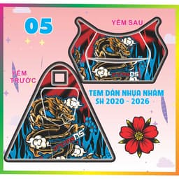 Tem dán yếm khóa Tem dán nhựa nhám sh 125 - 160 . 2020 - 2026  nhiều mẫu 6