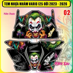 Tem dán nhựa nhám cho Vario 125 đời 2023-2026 joker . Mẫu mới hot trend cực chất 2