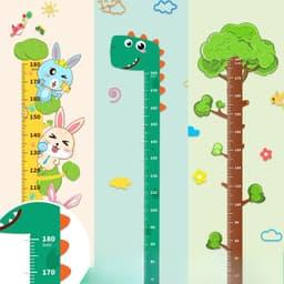 Thước Đo Chiều Cao, dán tường đo chiều cao cho bé hình con vật đáng yêu decal trong  kt 60*90 3177 1