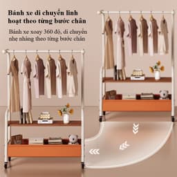 Sào Treo Quần Áo  Đa Năng – Kệ Treo Quần Áo Khung Thép Sơn Tĩnh Điện, Phù Hợp Trang Trí Thông Minh 3