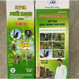 Trị bệnh hô hấp cho chim cảnh Super Phổi Xanh-Lâm Bầu Xô dùng cho tất cả chim cảnh 4