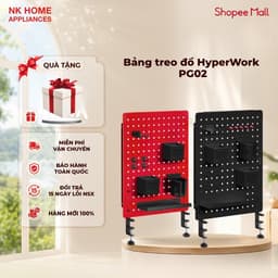 Bảng treo đồ HyperWork PG02, phụ kiện setup bàn làm việc, thép chống rỉ set - Hàng Chính Hãng 1