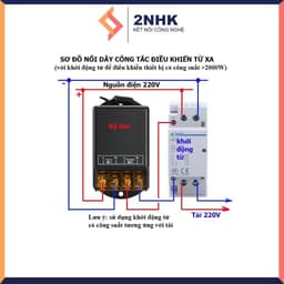 Công tắc điều khiển từ xa cho máy bơm nước 100M 30A Công suất lớn Xuyên tường (3000W)/ điện áp 110V 220V 8