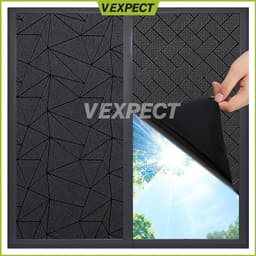 Miếng Dán Kính Chống Nắng, Chặn ánh sáng 100%, Miếng Dán Kính Để Bảo Mật Cửa Sổ, Không Keo Dán Cửa Sổ Kính 1