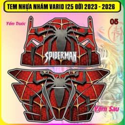 Tem dán nhựa nhám cho Vario 125 đời 2023-2026 Mẫu Spiderman . Mẫu mới hot trend cực chất 5