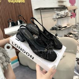 Giày cao gót 𝙔𝙐𝙇𝙄𝙉𝘼 6p và bệt đế vuông búp bê khoá nơ cd46 Chuẩn size 7