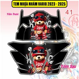 tem vario tem dán yếm đen nhựa nhám vario 125 2023 - 2025 nhiều mẫu 3