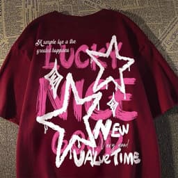 COD✅(Hồ Chí Minh)🚚Áo Phông In Hình Graffiti Ngôi Sao, Unisex, 100% Cotton, Dáng Rộng Vừa Vặn, Cổ Thuyền Áo Th 7