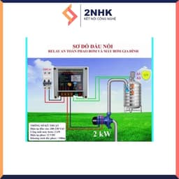 RƠLE PHAO ĐIỆN AN TOÀN 12V Bách Khoa chống giật 6HP tải 2Kw 9