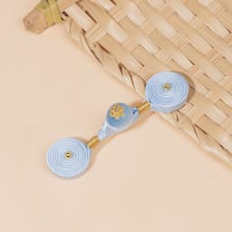 NÚT THẮT ĐƠN XOẮN HẠT MAI VÀNG  NÚT TÀU TRUNG HOA - PHỤ KIỆN TRANG TRÍ CỔ TRANG THANH LỊCH ÁO DÀI SƯỜN XÁM 5