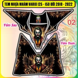 Tem dán nhựa nhám Joker cho Vario 125 150 đời 2018-2022 dễ dán, phong cách mới hot trend 2