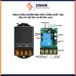 Công tắc điều khiển từ xa cho máy bơm nước 100M 30A Công suất lớn Xuyên tường (3000W)/ điện áp 110V 220V 4