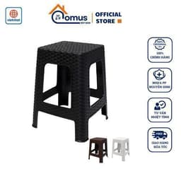 Ghế Đan Mây Cao TADAHOME, Ghế Đẩu Nhựa Ghế Cafe Chịu Lực Tốt Nhiều Màu Sắc - DOMUS 1