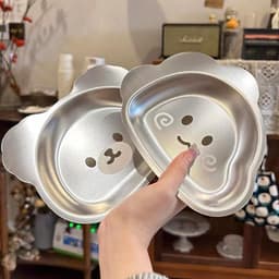 Khay Inox Cho Bé Ăn Dặm Kèm Thìa Inox 316, Bộ Khay Ăn Cho Bé Hình Hoạt Hình Ngộ Nghĩnh Tặng Kèm Thìa VOICON-[SS67] 2