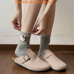 Set 10 Đôi Tất Nữ Cổ Cao Mèo Kitty in Tour Dệt Kim Cotton Siêu xᶖnh Xắn Dễ Thương Mẫu Mới 2026 -  VOICON-[TV01] 5