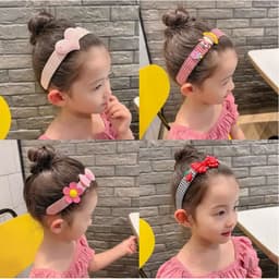 Băng Đô Dán Tóc Cho Bé Gái Phong Cách Hàn Quốc Cute 6