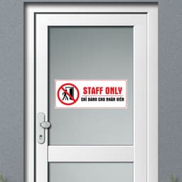 [Hỏa Tốc] Decal Dán "Staff Only - Lối Đi Chỉ Dành Cho Nhân Viên" Chống Thấm Nước, Bền Đẹp 4