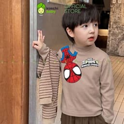 [10-29KG] Áo giữ nhiệt bé trai cao cấp KIMCHIBABY cổ cao 3p DÀY MỊN SIÊU ẤM dài tay cho bé mặc thu đông ACL601 1