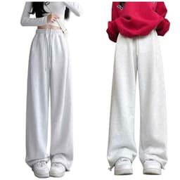 [ Rẻ Vô Địch ] Quần Dài Ống Rộng Cạp To Chất Nỉ 2 Da Hàn Quốc Eo Cao Tôn Dáng TROUSERRER 1