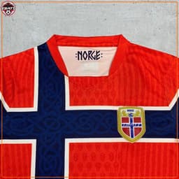 Bộ Quần Áo Bóng Đá Đội Tuyển Na Uy World Cup 2026 Mẫu Chính Thức- Vải Polyester Thái Gai Lưới 3