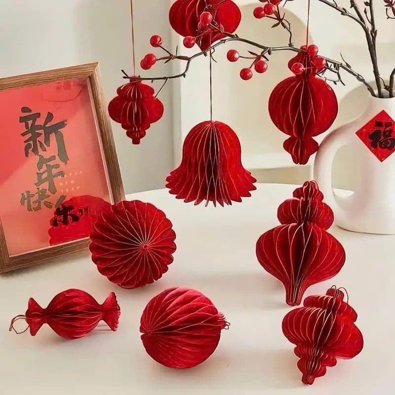 Combo10 20-30-Chiếc Đèn Lồng Màu Đỏ Trang Trí Nhà Cửa Cây Cảnh Dịp Tết Nguyên Đán 2027