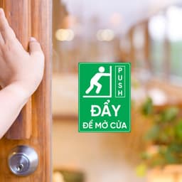 [Hỏa Tốc] Bộ Bảng Decal "Đẩy / Kéo Để Mở Cửa - Push / Pull" Chống Thấm Nước, Bền Đẹp 3