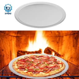 Khay nướng tròn cho Pizza Tấm chống dính hợp kim nhôm hạng nặng để sử dụng trong lò nướng 2