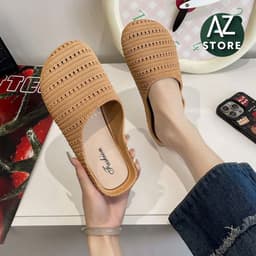 Dép Sục Lưới Mũi Tròn Đế Cao Su Non Êm Mềm Chống Trượt Thời Trang 🍀Mẫu Mới🍀AHBX 7