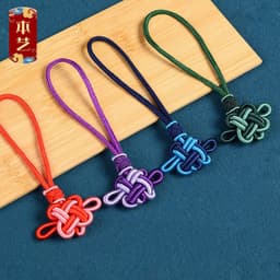 Nút Đồng Tâm Kết Cát Tường Cổ Phong - Đầu Tua Rua Đôi Phụ Kiện May Mắn Treo Quạt Áo Dài Tua Rua Hán Phục DIY Handmade 4