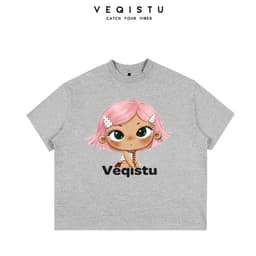 [Ver.2.2] Áo Thun Boxy Local Brand VEQISTU "Chibi Girl", Áo Thun Unisex Form Rộng 250GSM Cotton 7