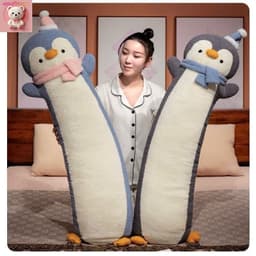 Gối Ôm Gấu Bông Chim Cánh Cụt Quang Khăn Nhà Miu Gấu Xinh 1