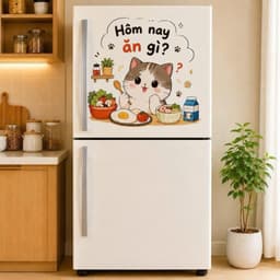 [Hỏa Tốc] Decal Dán Tủ Lạnh Hoạt Hình "Dễ Thương, Vui Nhộn" Chống Thấm Nước, Bền Đẹp 3